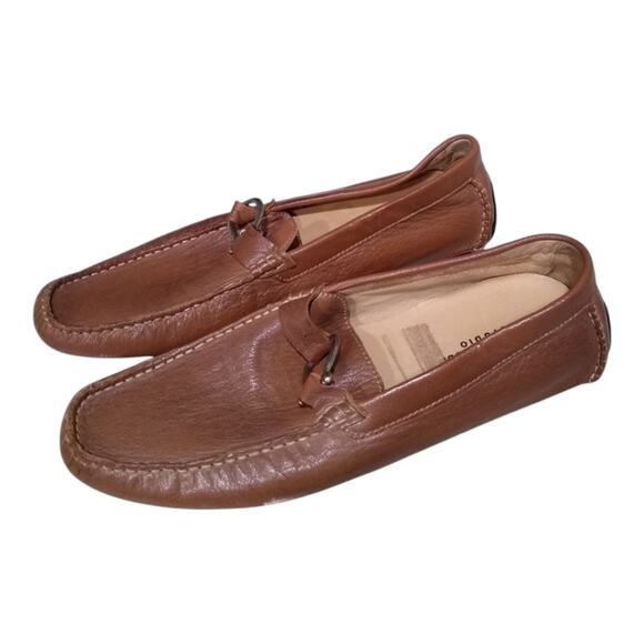 [H188] Bacco Bucci Men's Luke Brown Leather Loafers, Size 9.5 - Picture 1 of 7